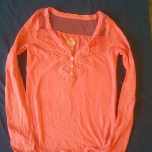 Coral long sleeve x small top